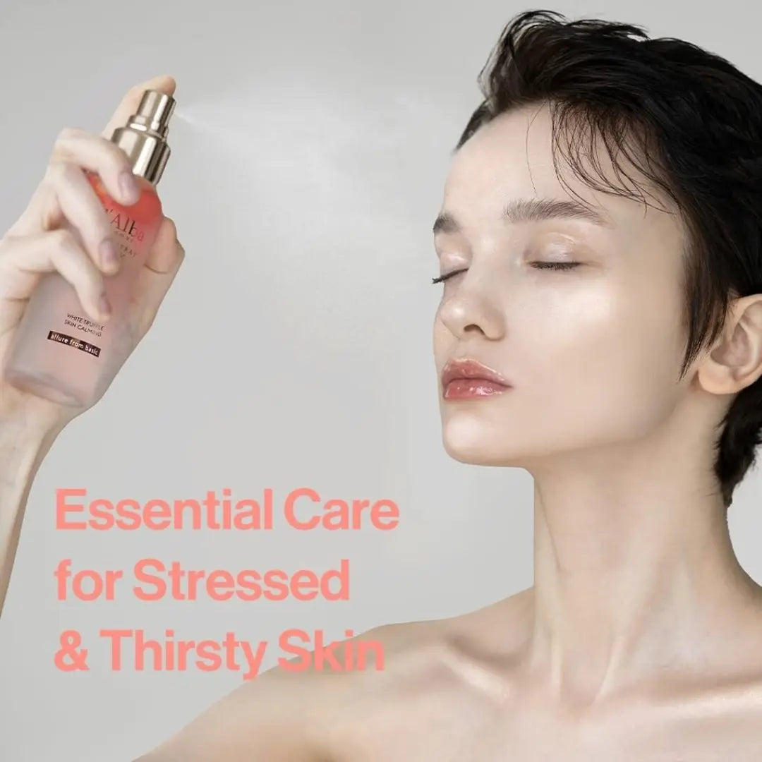 Skin before and after using d’Alba White Truffle Vital Spray Serum