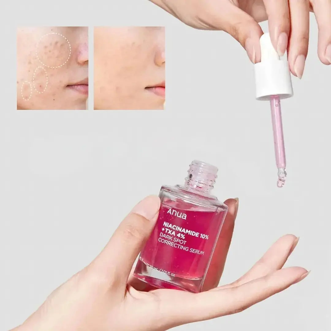 Packaging of Anua Niacinamide 10% + TXA 4% Dark Spot Correcting Serum – vegan K-Beauty serum for radiant skin
